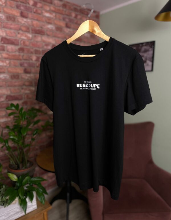 Koszulka "Rusz dupę" Motywacja UNISEX Minimalistyczny