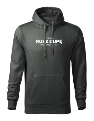 rusz dupę motywacja bluza grafitowa
