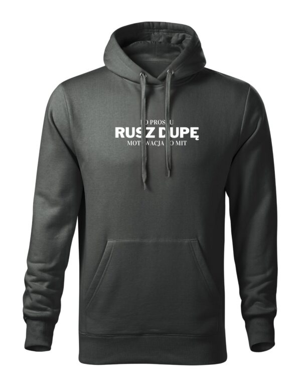 rusz dupę motywacja bluza grafitowa
